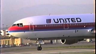 United DC1030 Rockets Out of LAX Great Sound [upl. by Latsyrc]