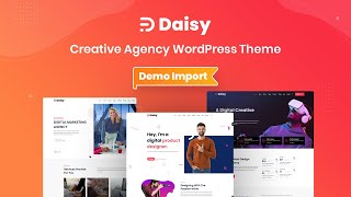 Daisy  Creative Agency WordPress Theme Demo Installations [upl. by Aehsat]