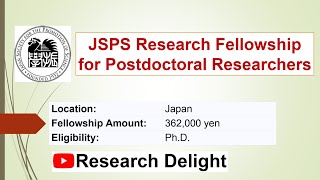 JSPS Postdoctoral Fellowship [upl. by Adaynek143]