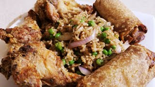 Ninja Foodi Fried Rice Chicken Wings amp Egg Rolls Kentucky Kernel [upl. by Ollopa405]