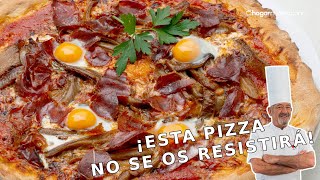 La PIZZA CASERA de SETAS que querrás comer sin parar ¡MASA paso a paso con Arguiñano [upl. by Medora]