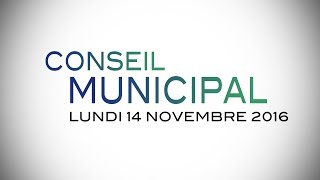 CONSEIL MUNICIPAL DU 14 NOVEMBRE 2016 [upl. by Channing]