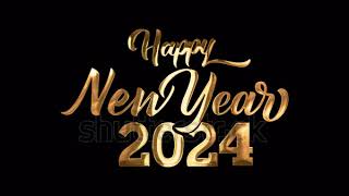 Happy new year 2024 Typography Golden text animation  Happy New Year 2024 [upl. by Baal]