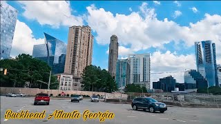 Buckhead Atlanta Georgia Scenic Drive in a raining day [upl. by Aluk589]