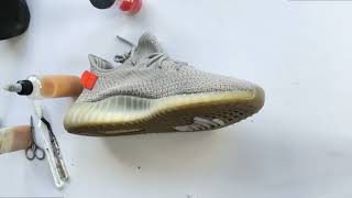 Yeezy 350 sole repair  heel drag repair  half sole repair diy sneaker repair hack [upl. by Asnarepse480]