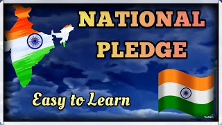 PLEDGE  English  National Pledge  Indian pledge  With Subtitles [upl. by Kiefer30]