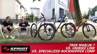 MTB do 3000 zł  Trek Marlin 7 vs Specialized Rockhopper Comp 2X vs Unibike Link [upl. by Sean]