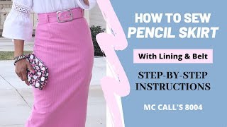 HOW TO SEW A LINED PENCIL SKIRT [upl. by Akisey432]