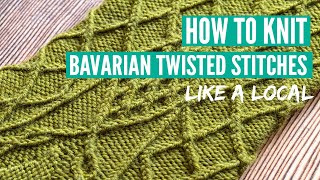 How to knit Bavarian twisted stitches  Step by step tutorial by a local [upl. by Eidlog179]