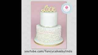 How to Make Love Cake Topper and Ruffles step by step tutorial  Fondant Gumpaste Sugar [upl. by Ern]