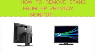 How to remove HP monitor stand and height adjustmenthp ZR2440W detached [upl. by Keg]