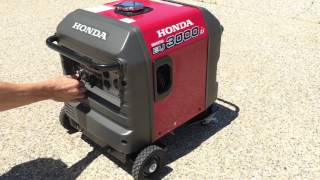 Honda EU3000is quietest generator ever eu3000 3000w Starting and Idling [upl. by Soirtimid]