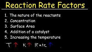 Factors that affect Rate of Reaction [upl. by Johnette]