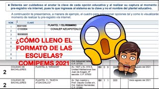 LLENADO DE CLAVES DE ESCUELAS COMIPEMS 2022 [upl. by Ylhsa]