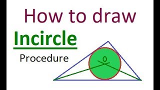 How to draw Incircle of a triangle  Practical Geometry [upl. by Ky32]