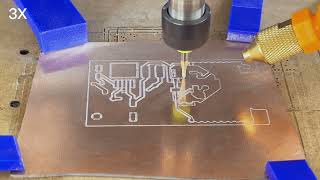 ESP32 C3 LM2576 with Flatcam and CNC [upl. by Ynnot]