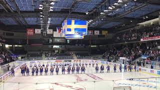 Carlson hockey games 2018  Finland and Sweden National Anthems [upl. by Ahserkal]