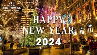 Happy New Year 2024 🎁 Best Happy New Year Music 2024 🎉 Beautiful New Years Eve Ambience 2024 [upl. by Mcwherter]