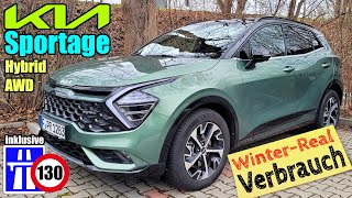 RealVerbrauch Kia Sportage Hybrid AWD 230 PS HEV  Pendler Stadt Land Autobahn WLTP Winter [upl. by Tyree424]