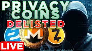 Privacy Coins Delisted  Monero ZCash Dash in Trouble [upl. by Ardnalac]