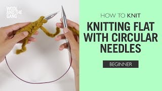 How to Knit Knitting flat with circular needles [upl. by Herrod]