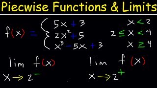 Piecewise Functions  Limits and Continuity  Calculus [upl. by Namron603]