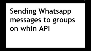 HOW TO create a group on whin API through rapidapi [upl. by Tuorah432]