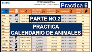 PRACTICA DEL CALENDARIO DE PUBLICACION DE ANIMALES 2DA PARTE [upl. by Eedoj471]