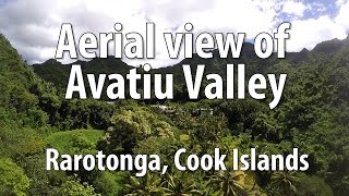 Aerial view of Avatiu Valley Rarotonga [upl. by Eseer633]