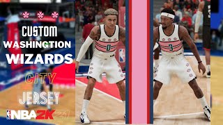 Custom Washington Wizards City Jersey In NBA2K21 [upl. by Enrobso50]