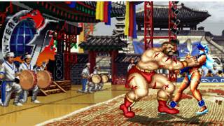 Mugen  Arabian Moon Vs Zangief 2 Rounds Kof Fight [upl. by Lilas299]