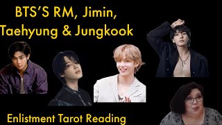 Jungkook Taehyung Jimin amp RM Love Life Career and Enlistment Tarot Reading [upl. by O'Neill536]