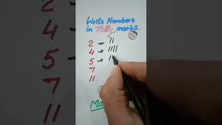 Writing in Tally Marks MathMarrow [upl. by Zimmerman]