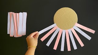 Beautiful and Easy Wall Hanging  Paper craft For Home Decoration  Paper Flower Wall Hanging  DIY [upl. by Nauqyaj]