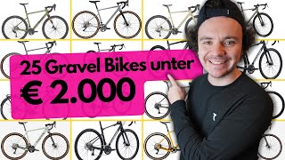 25 GRAVELBIKES unter € 2000  Rose Canyon Radon Cube Giant Triban Bulls Merida [upl. by Schroeder]