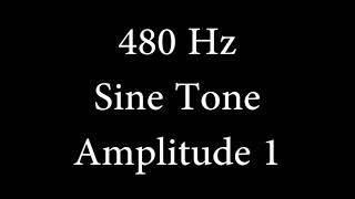 480 Hz Sine Tone Amplitude 1 [upl. by Bat]