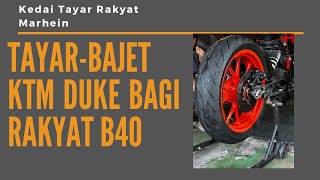 Tayar Murah  Budget Untuk KTM Duke 200 size 15060 R17 [upl. by Hanahs]