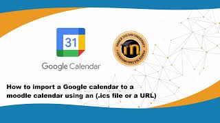 How to import a Google calendar to a Moodle calendar [upl. by Ddat]