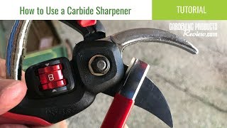 How to Sharpen Bypass Pruner Blades With a Carbide Tool  The Gardening Products Review [upl. by Innoc]