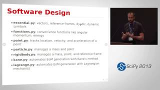 Dynamics with SymPy Mechanics SciPy 2013 Presentation [upl. by Mayer]