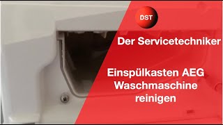 AEG Waschmaschine Einspülkasten reinigen [upl. by Acinomed179]