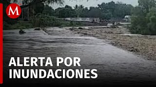 Río Actopan se desborda por lluvias de Alberto en Veracruz [upl. by Eeram]