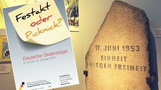 quotFestakt oder Picknick Deutsche Gedenktagequot Wechselausstellung Stiftung Haus der Geschichte [upl. by Amalbergas]