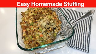 MASTERING THANKSGIVING  Herb Infused Cubed Bread Stuffing Recipe [upl. by Eiwoh963]