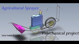 Design and Animation of Agricultural SprayerMechanical Engineering Project [upl. by Erde120]