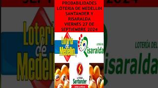 ¡Cómo Ganar la LOTERIA de MEDELLIN SANTANDER y RISARALDA hoy viernes 27 de septiembre de 2024 [upl. by Anelav]