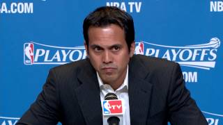 Erik Spoelstra Holds Shortest Pregame Press Conference Ever [upl. by Lyle]