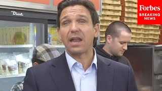 DeSantis Clashes With Man Accusing Israel Of Doing The Exact Same Thing As Hamas Killing Civilians [upl. by Loresz]