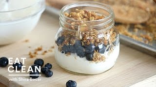 Golden Brown Maple Granola Recipe  Eat Clean with Shira Bocar [upl. by Anirt527]