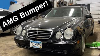 W210 E55 AMG Bumper Install amp Headliner Replacement [upl. by Hassett]